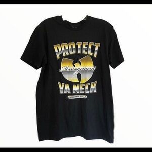 NEW WU TANG CLAN W Logo Protect Ya‎ Neck Records Short Sleeve Graphic Rap Tee S